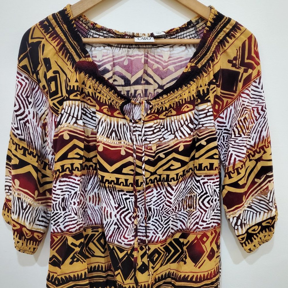 Cato Women’s Safari style Top Size Large